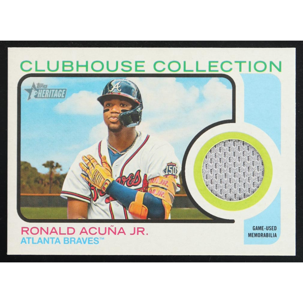 Ronald Acuna Jr. 2022 Topps Heritage Clubhouse Collection Relics #CCRRA at PristineAuction.com