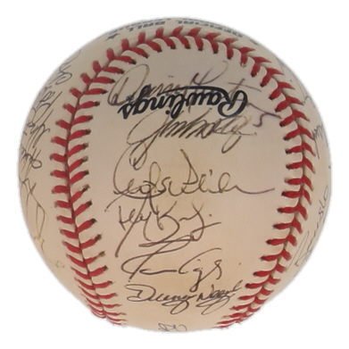 1998 Atlanta Braves | ONL Baseball Team-Signed by (28) with Greg Maddux, Bobby Cox, Tom Glavine (JSA) at PristineAuction.com 1998 Atlanta Braves | ONL Baseball Team-Signed by (28) with Greg Maddux, Bobby Cox, Tom Glavine (JSA) at PristineAuction.com