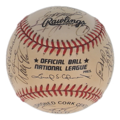 1998 Atlanta Braves | ONL Baseball Team-Signed by (28) with Greg Maddux, Bobby Cox, Tom Glavine (JSA) at PristineAuction.com 1998 Atlanta Braves | ONL Baseball Team-Signed by (28) with Greg Maddux, Bobby Cox, Tom Glavine (JSA) at PristineAuction.com