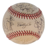 1998 Atlanta Braves | ONL Baseball Team-Signed by (28) with Greg Maddux, Bobby Cox, Tom Glavine (JSA) at PristineAuction.com