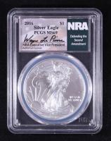 2016 American Silver Eagle, NRA Defending the 2nd Amendment - Wayne LaPierre Signature Label (PCGS MS69) at PristineAuction.com