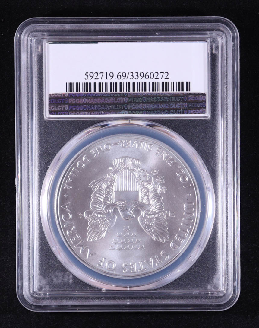2016 American Silver Eagle, NRA Defending the 2nd Amendment - Wayne LaPierre Signature Label (PCGS MS69) at PristineAuction.com 2016 American Silver Eagle, NRA Defending the 2nd Amendment - Wayne LaPierre Signature Label (PCGS MS69) at PristineAuction.com