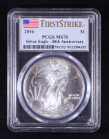 2016 American Silver Eagle, First Strike - Eagle 30th Anniversary (PCGS MS69) at PristineAuction.com