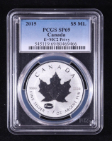 2015 Canada $5 Maple Leaf, E=MC² Privy - 1oz .9999 Fine Silver Coin (PCGS SP69) at PristineAuction.com