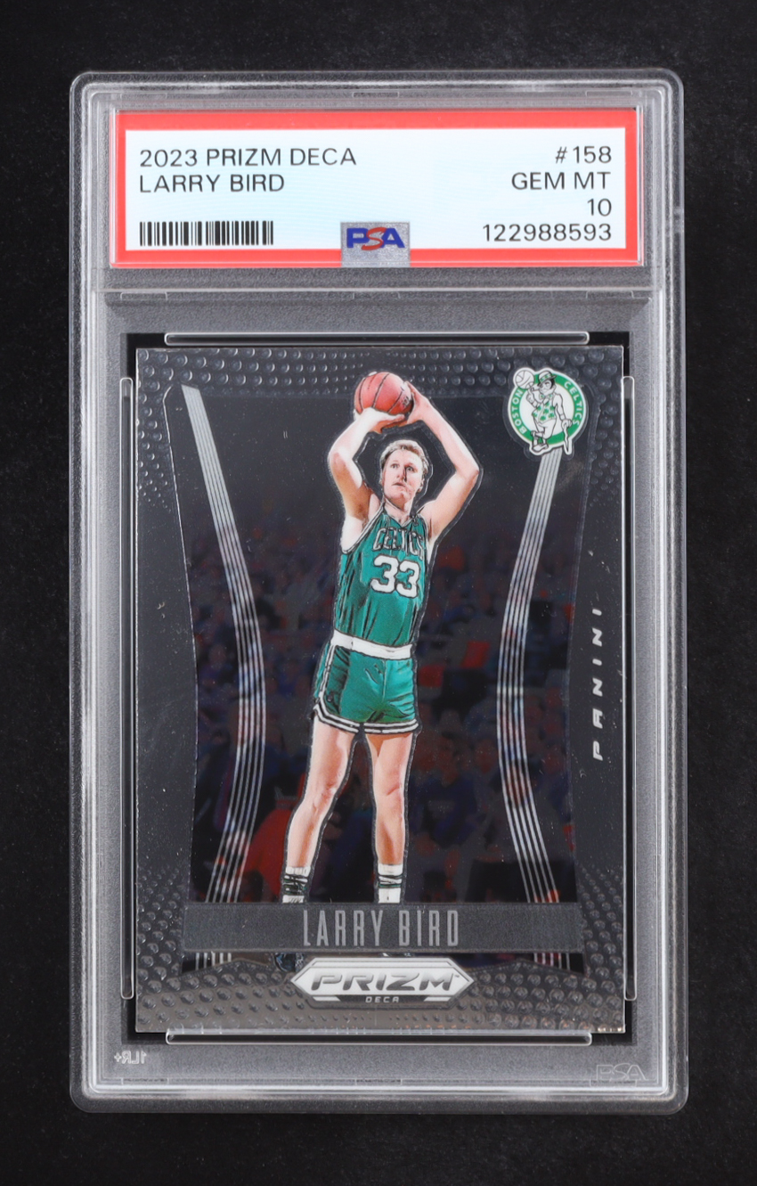 Larry Bird 2023-24 Panini Prizm Deca #158 (PSA 10) at PristineAuction.com Larry Bird 2023-24 Panini Prizm Deca #158 (PSA 10) at PristineAuction.com