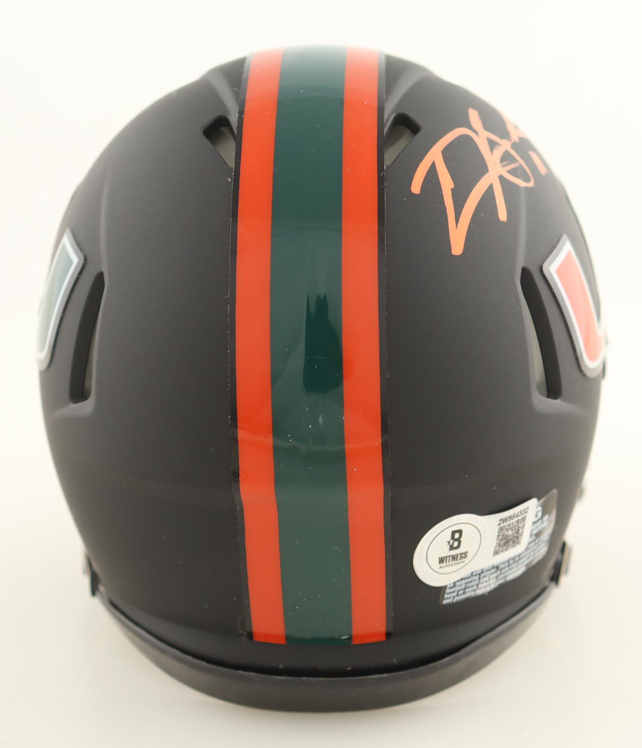 Carson Beck Signed Miami Hurricanes Matte Black Speed Mini Helmet (Beckett) at PristineAuction.com Carson Beck Signed Miami Hurricanes Matte Black Speed Mini Helmet (Beckett) at PristineAuction.com
