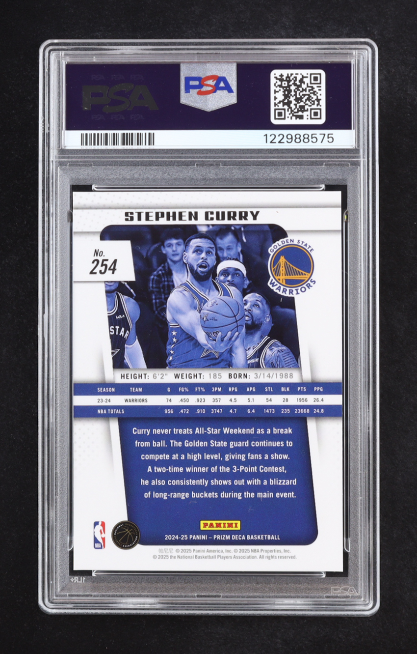 Stephen Curry 2024-25 Prizm Deca AS #254 (PSA 10) at PristineAuction.com Stephen Curry 2024-25 Prizm Deca AS #254 (PSA 10) at PristineAuction.com