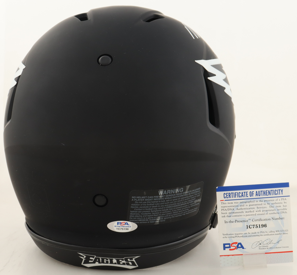 Michael Vick Signed Eagles Full-Size Authentic On-Field Matte Black Speed Helmet (PSA) at PristineAuction.com Michael Vick Signed Eagles Full-Size Authentic On-Field Matte Black Speed Helmet (PSA) at PristineAuction.com