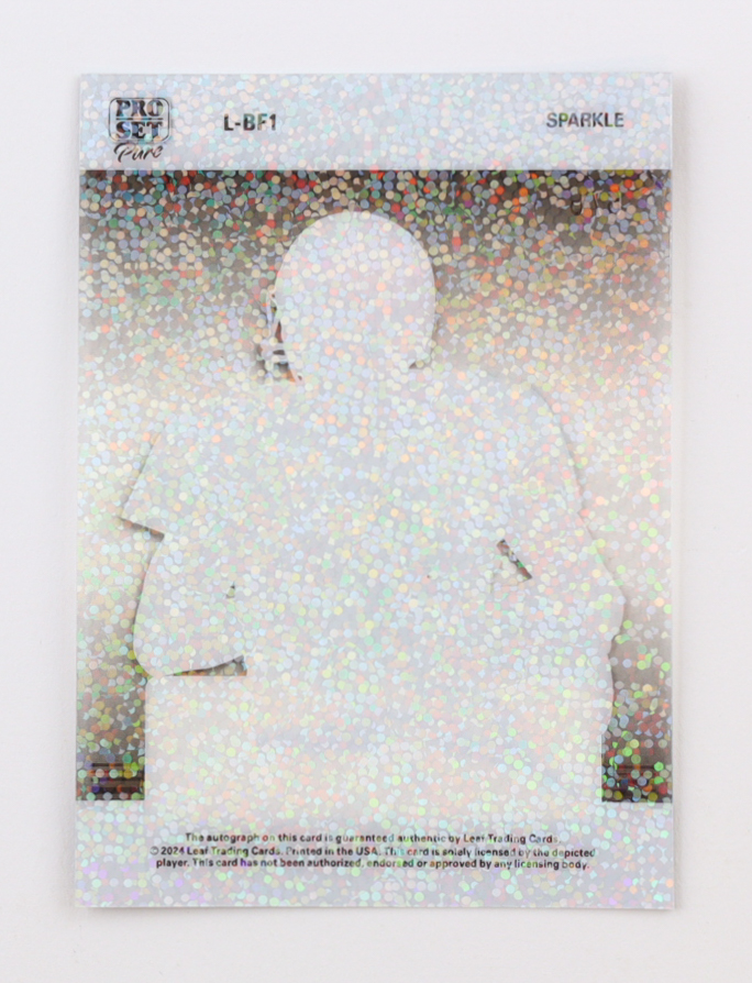 Brett Favre 2023 Leaf Pro Set Pure Legends Sparkle #L-BF1 #6/6 at PristineAuction.com Brett Favre 2023 Leaf Pro Set Pure Legends Sparkle #L-BF1 #6/6 at PristineAuction.com