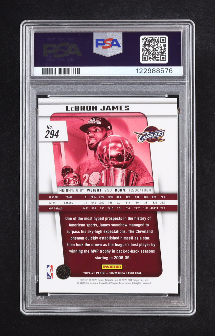 LeBron James 2024-25 Prizm Deca MVP #294 (PSA 10) at PristineAuction.com LeBron James 2024-25 Prizm Deca MVP #294 (PSA 10) at PristineAuction.com