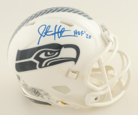 Steve Hutchinson Signed Seahawks Salute to Service Alternate Speed Mini Helmet Inscribed "HOF '20" (JSA) at PristineAuction.com