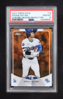 Shohei Ohtani 2024 Topps 50/50 Ohtani Chrome Orange Refractors #15 #21/25 (PSA 10) at PristineAuction.com