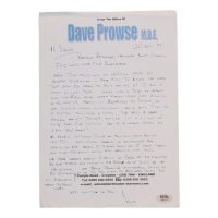 Dave Prowse Signed Hand-Written Letter (PSA) at PristineAuction.com
