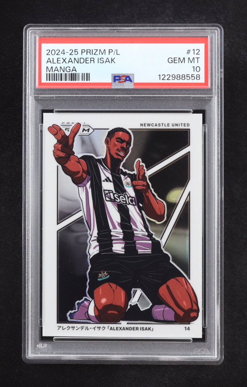 Alexander Isak 2024-25 Panini Prizm English Premier League Manga #12 (PSA 10) at PristineAuction.com Alexander Isak 2024-25 Panini Prizm English Premier League Manga #12 (PSA 10) at PristineAuction.com