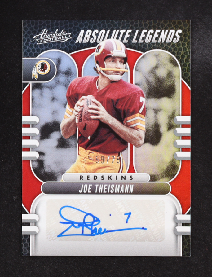 Joe Theismann 2023 Panini Absolute Absolute Legends Signatures Red #AL-JT #59/75 at PristineAuction.com Joe Theismann 2023 Panini Absolute Absolute Legends Signatures Red #AL-JT #59/75 at PristineAuction.com