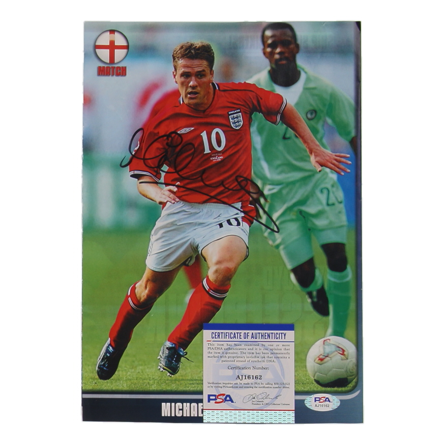 Michael Owen Signed England 8x12 Photo (PSA) at PristineAuction.com Michael Owen Signed England 8x12 Photo (PSA) at PristineAuction.com