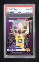 LeBron James 2024-25 Panini Prizm Prizms Purple #130 #18/99 (PSA 10) at PristineAuction.com