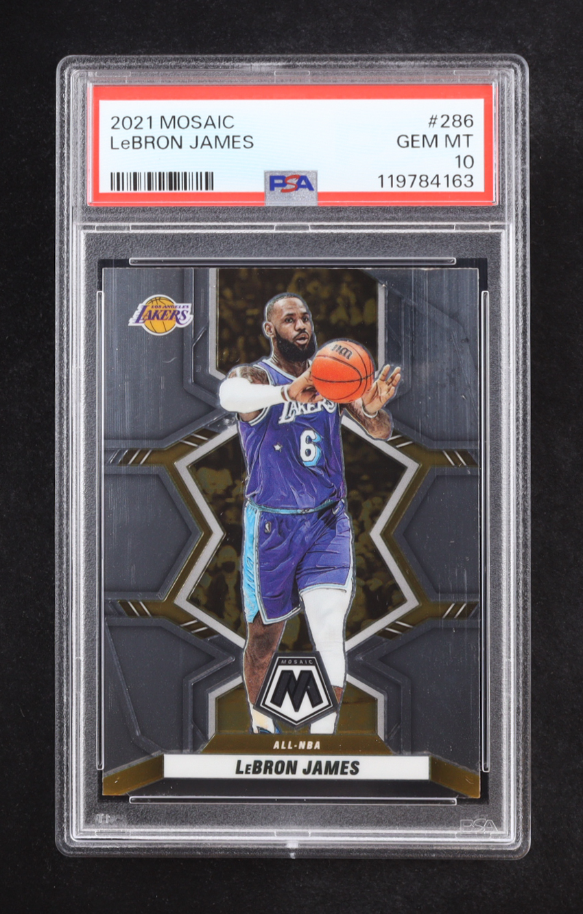 LeBron James 2021-22 Panini Mosaic ALL #286 (PSA 10) at PristineAuction.com LeBron James 2021-22 Panini Mosaic ALL #286 (PSA 10) at PristineAuction.com