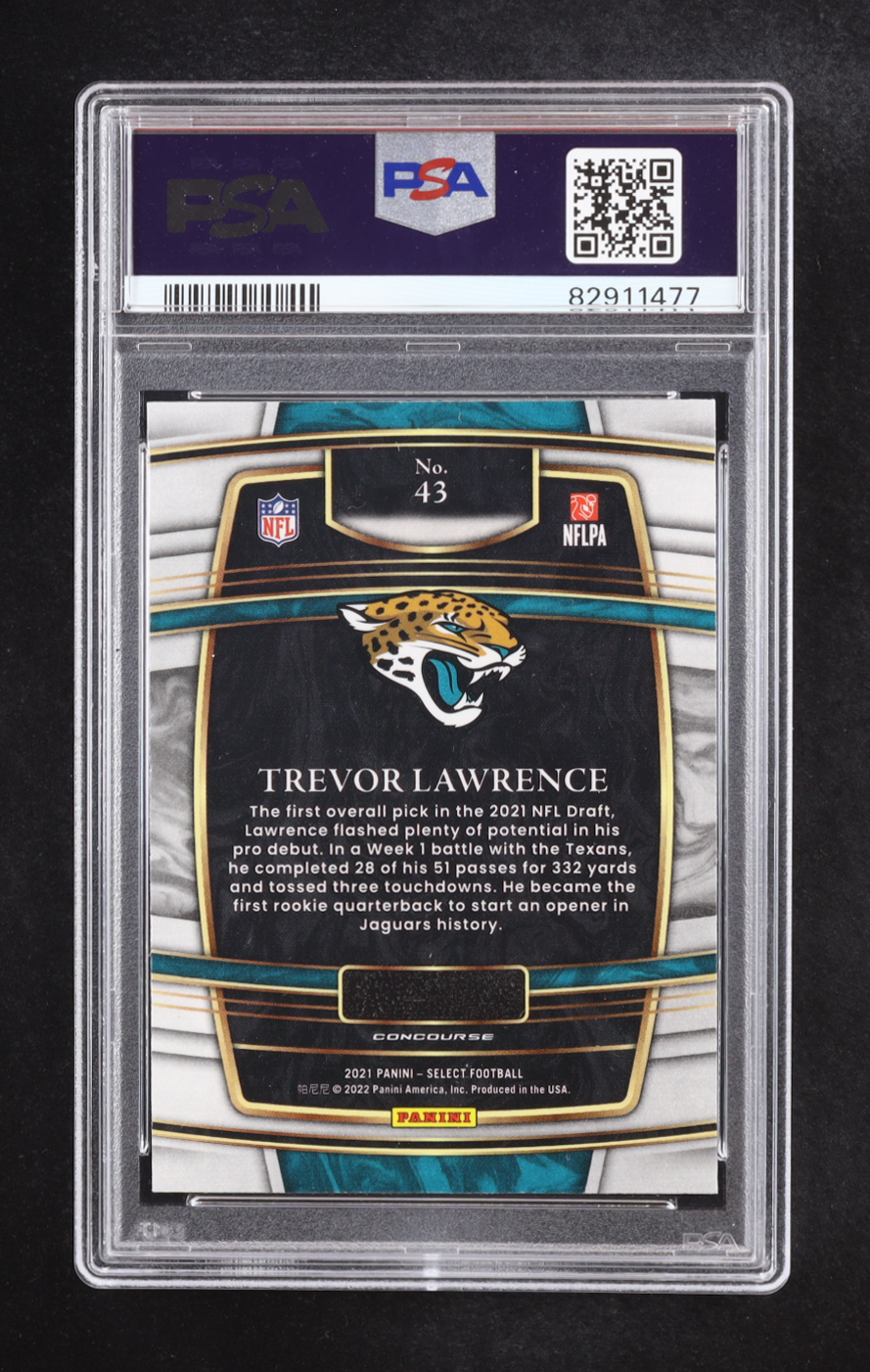 Trevor Lawrence 2021 Select #43 RC (PSA 9) at PristineAuction.com Trevor Lawrence 2021 Select #43 RC (PSA 9) at PristineAuction.com