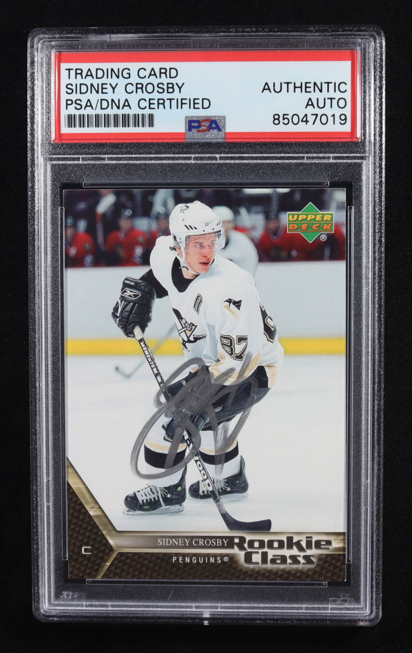Sidney Crosby Signed 2006 Upper Deck Rookie Class Trading Card Auto #1 RC (PSA | Autograph Grade PSA Authentic) at PristineAuction.com Sidney Crosby Signed 2006 Upper Deck Rookie Class Trading Card Auto #1 RC (PSA | Autograph Grade PSA Authentic) at PristineAuction.com