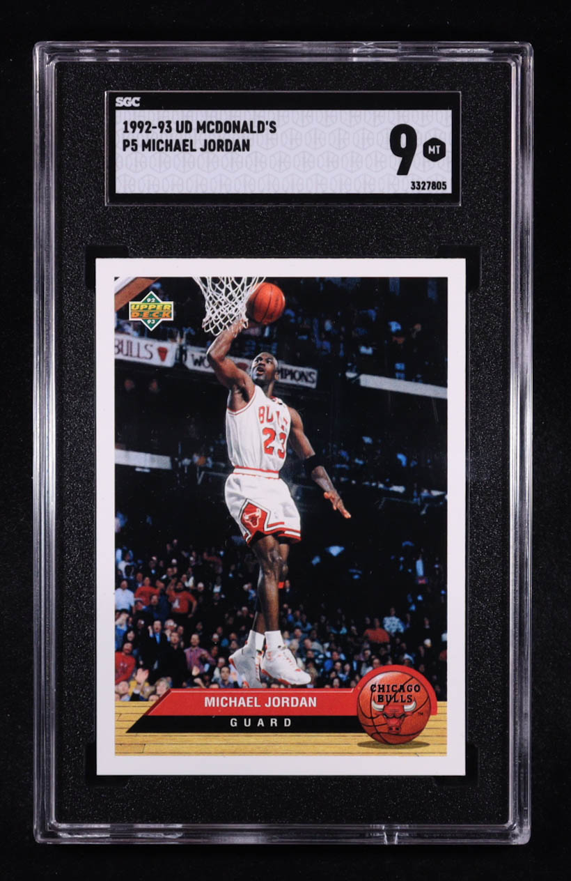 Michael Jordan 1992-93 Upper Deck McDonald's #P5 (SGC 9) at PristineAuction.com Michael Jordan 1992-93 Upper Deck McDonald's #P5 (SGC 9) at PristineAuction.com