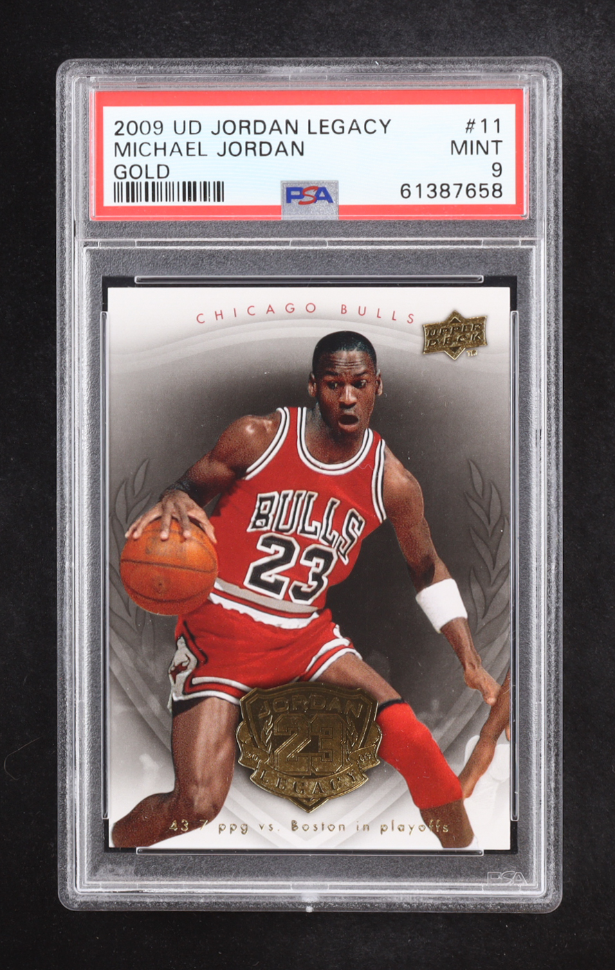 Michael Jordan 2009 UD Jordan Legacy Gold #11 (PSA 9) at PristineAuction.com Michael Jordan 2009 UD Jordan Legacy Gold #11 (PSA 9) at PristineAuction.com