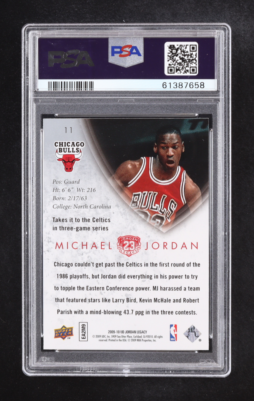 Michael Jordan 2009 UD Jordan Legacy Gold #11 (PSA 9) at PristineAuction.com Michael Jordan 2009 UD Jordan Legacy Gold #11 (PSA 9) at PristineAuction.com