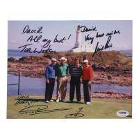 Nick Price, Tom Watson & Greg Norman Signed 8x10 Photo Inscribed "All My Best!", "Very Best Wishes" & "Attack Life" With Hand-Drawn Sketch (PSA) at PristineAuction.com