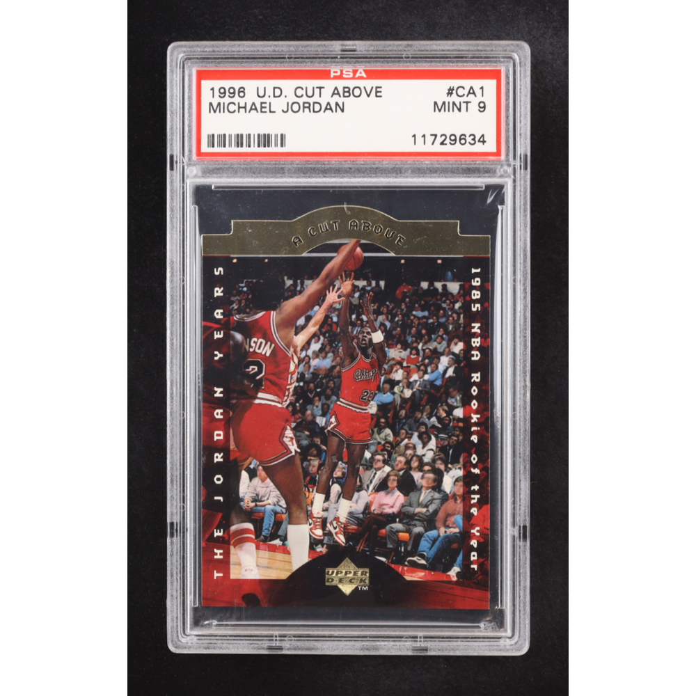 Michael Jordan 1996 Collector's Choice Cut Above #CA1 1985 NBA ROY (PSA 9) at PristineAuction.com