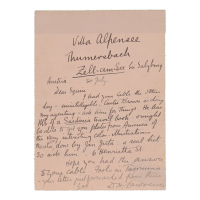 D. H. Lawrence Signed Hand-Written Letter (PSA) at PristineAuction.com