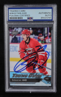 Sebastian Aho Signed 2016-17 Upper Deck Series One Trading Card Auto #210 RC (PSA | Autograph Grade PSA Authentic) at PristineAuction.com