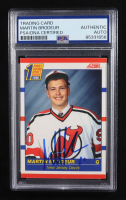 Martin Brodeur Signed 1990 Score First Round Draft Choice Trading Card Auto #439 RC (PSA | Autograph Grade PSA Authentic) at PristineAuction.com