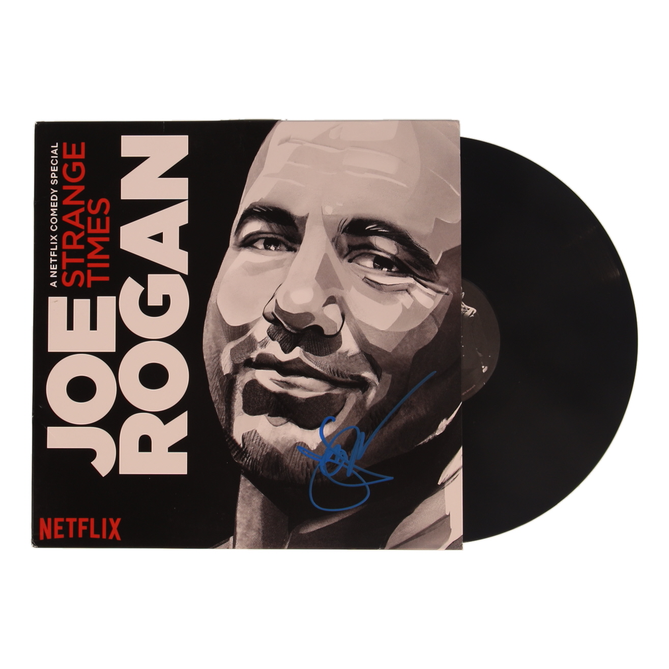 Joe Rogan Signed "Strange Times" Vinyl Record Album (SWAU) at PristineAuction.com Joe Rogan Signed "Strange Times" Vinyl Record Album (SWAU) at PristineAuction.com