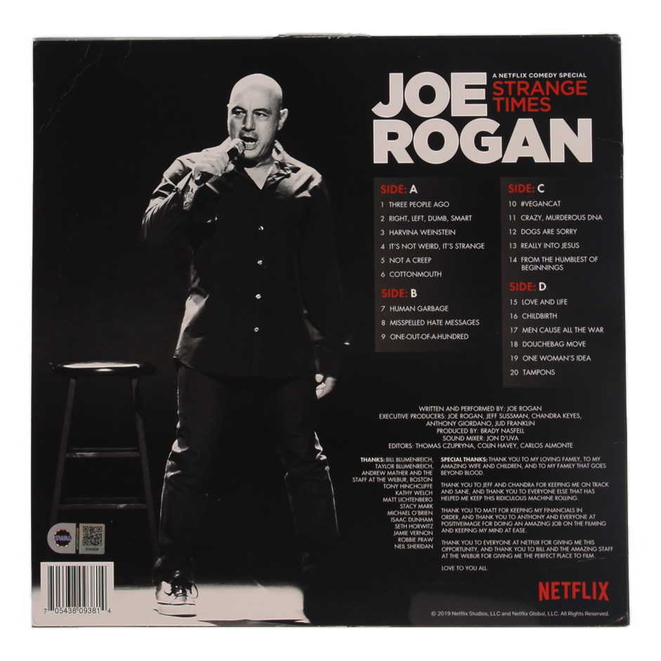 Joe Rogan Signed "Strange Times" Vinyl Record Album (SWAU) at PristineAuction.com Joe Rogan Signed "Strange Times" Vinyl Record Album (SWAU) at PristineAuction.com