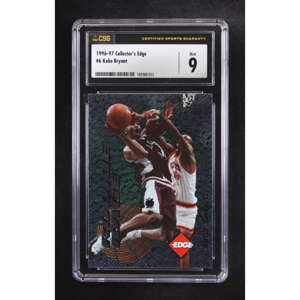 Kobe Bryant 1996 Collector's Edge Rookie Rage #6 RC (CSG 9) at PristineAuction.com
