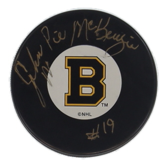 John "Pie McKenzie Signed Bruins Logo Hockey Puck (SoP) at PristineAuction.com John "Pie McKenzie Signed Bruins Logo Hockey Puck (SoP) at PristineAuction.com