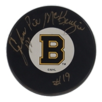 John "Pie McKenzie Signed Bruins Logo Hockey Puck (SoP) at PristineAuction.com