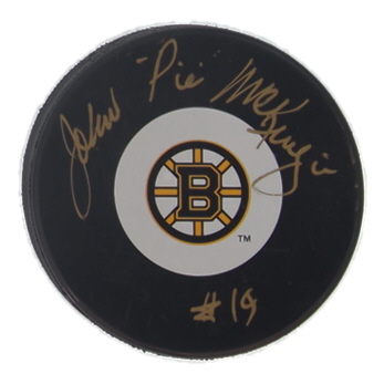 John "Pie McKenzie Signed Bruins Logo Hockey Puck (SoP) at PristineAuction.com John "Pie McKenzie Signed Bruins Logo Hockey Puck (SoP) at PristineAuction.com