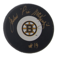John "Pie McKenzie Signed Bruins Logo Hockey Puck (SoP) at PristineAuction.com