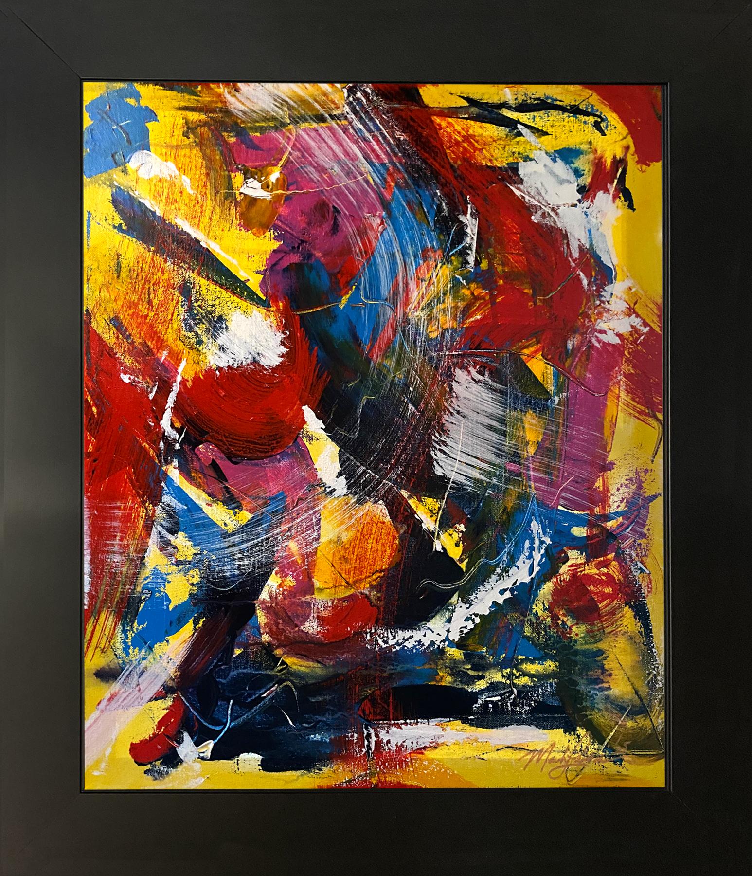 Mark Lewis Custom Framed Original Painting On Canvas #041-25 (Lewis) at PristineAuction.com Mark Lewis Custom Framed Original Painting On Canvas #041-25 (Lewis) at PristineAuction.com