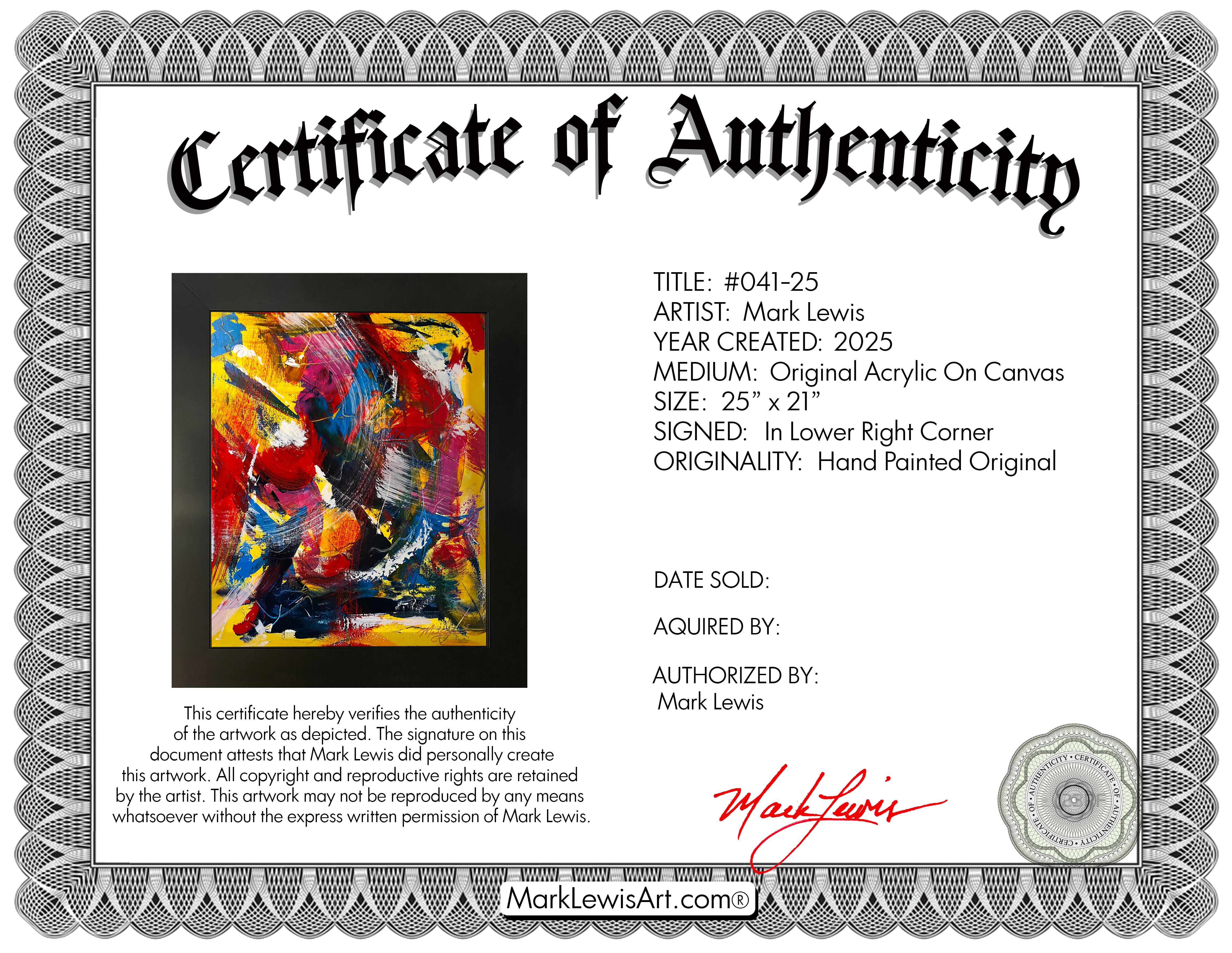 Mark Lewis Custom Framed Original Painting On Canvas #041-25 (Lewis) at PristineAuction.com Mark Lewis Custom Framed Original Painting On Canvas #041-25 (Lewis) at PristineAuction.com