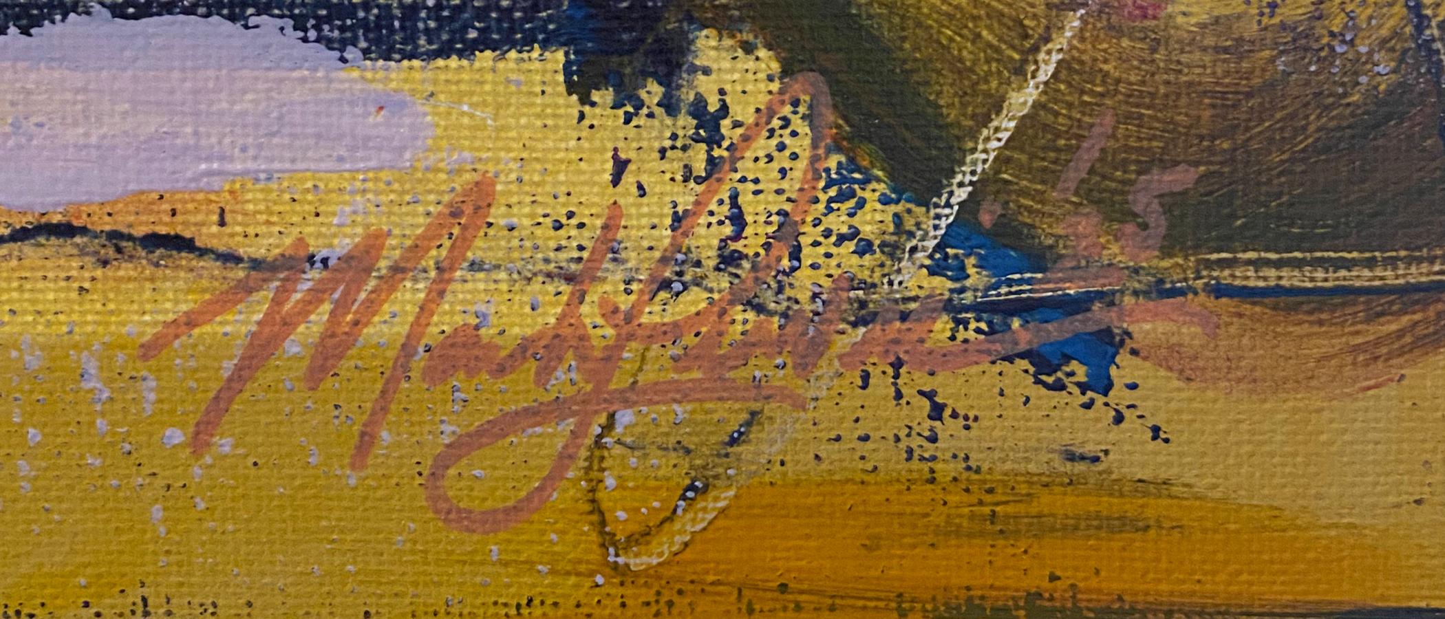 Mark Lewis Custom Framed Original Painting On Canvas #041-25 (Lewis) at PristineAuction.com Mark Lewis Custom Framed Original Painting On Canvas #041-25 (Lewis) at PristineAuction.com