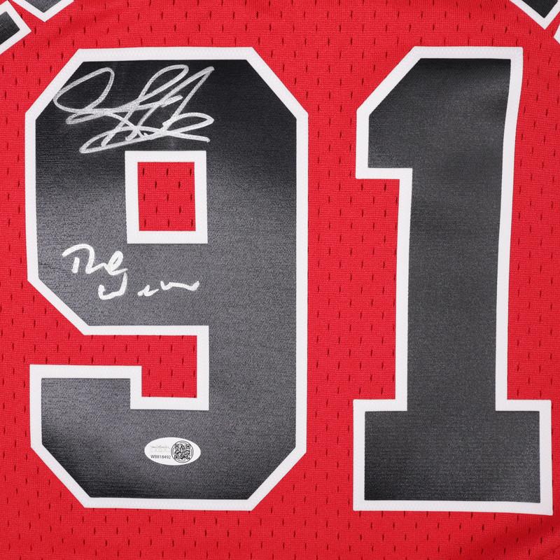Dennis Rodman Signed Bulls Mitchell & Ness Authentic Jersey Inscribed "The Worm" (JSA) at PristineAuction.com Dennis Rodman Signed Bulls Mitchell & Ness Authentic Jersey Inscribed "The Worm" (JSA) at PristineAuction.com