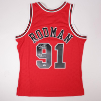 Dennis Rodman Signed Bulls Mitchell & Ness Authentic Jersey Inscribed "The Worm" (JSA) at PristineAuction.com