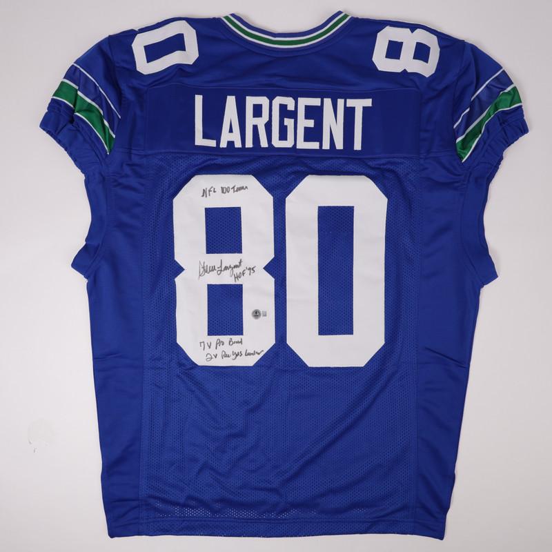 Steve Largent Signed Jersey with (4) Career Inscriptions (Beckett) at PristineAuction.com Steve Largent Signed Jersey with (4) Career Inscriptions (Beckett) at PristineAuction.com