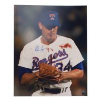 Nolan Ryan Signed Rangers 16x20 Photo (AIV & Ryan) at PristineAuction.com