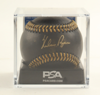 Nolan Ryan Signed OML Black Leather Baseball with Display Case (PSA 9) at PristineAuction.com