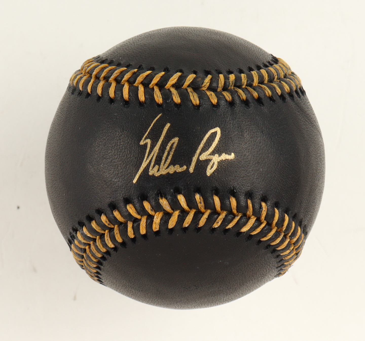 Nolan Ryan Signed OML Black Leather Baseball with Display Case (PSA 10) at PristineAuction.com Nolan Ryan Signed OML Black Leather Baseball with Display Case (PSA 10) at PristineAuction.com