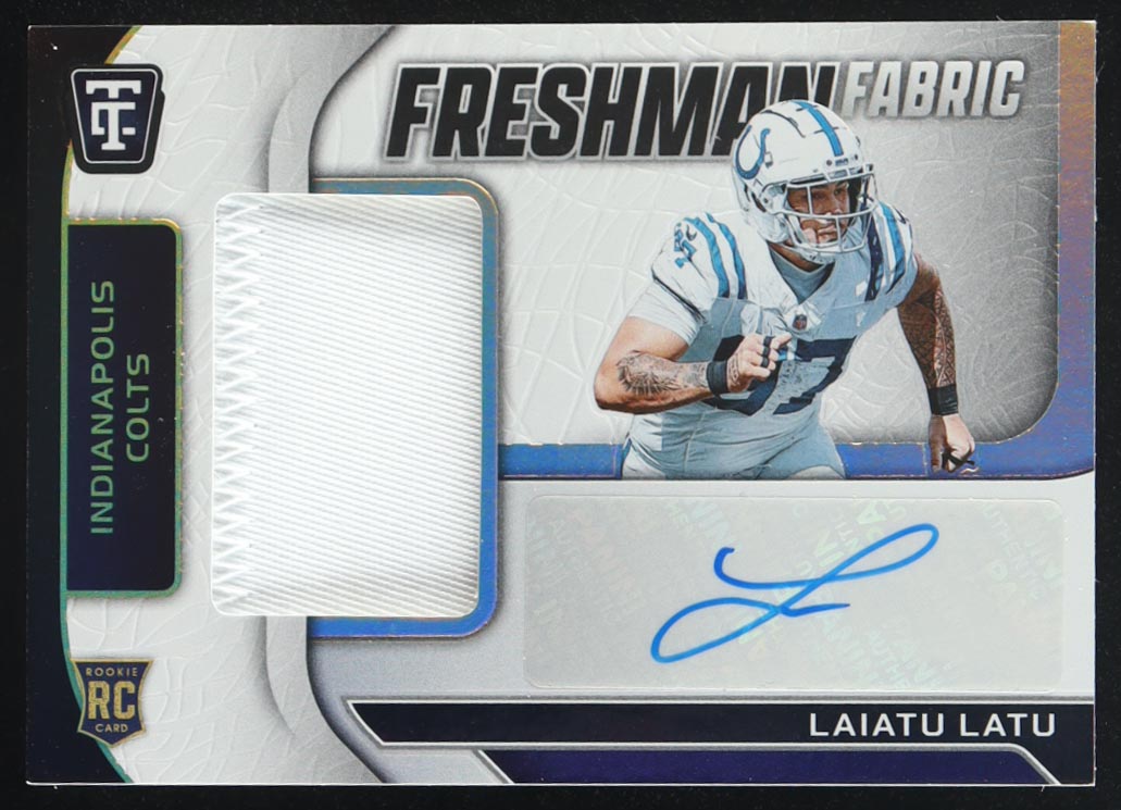 Laiatu Latu 2024 Totally Certified Freshman Fabric Signatures Mirror Platinum White #25 #05/49 RC at PristineAuction.com Laiatu Latu 2024 Totally Certified Freshman Fabric Signatures Mirror Platinum White #25 #05/49 RC at PristineAuction.com