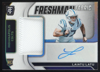 Laiatu Latu 2024 Totally Certified Freshman Fabric Signatures Mirror Platinum White #25 #05/49 RC at PristineAuction.com